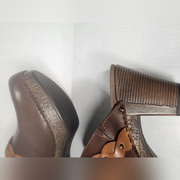 Dansko Rach Leather Two-Tone Braid Accent Clog 41 - Picture 8 of 11